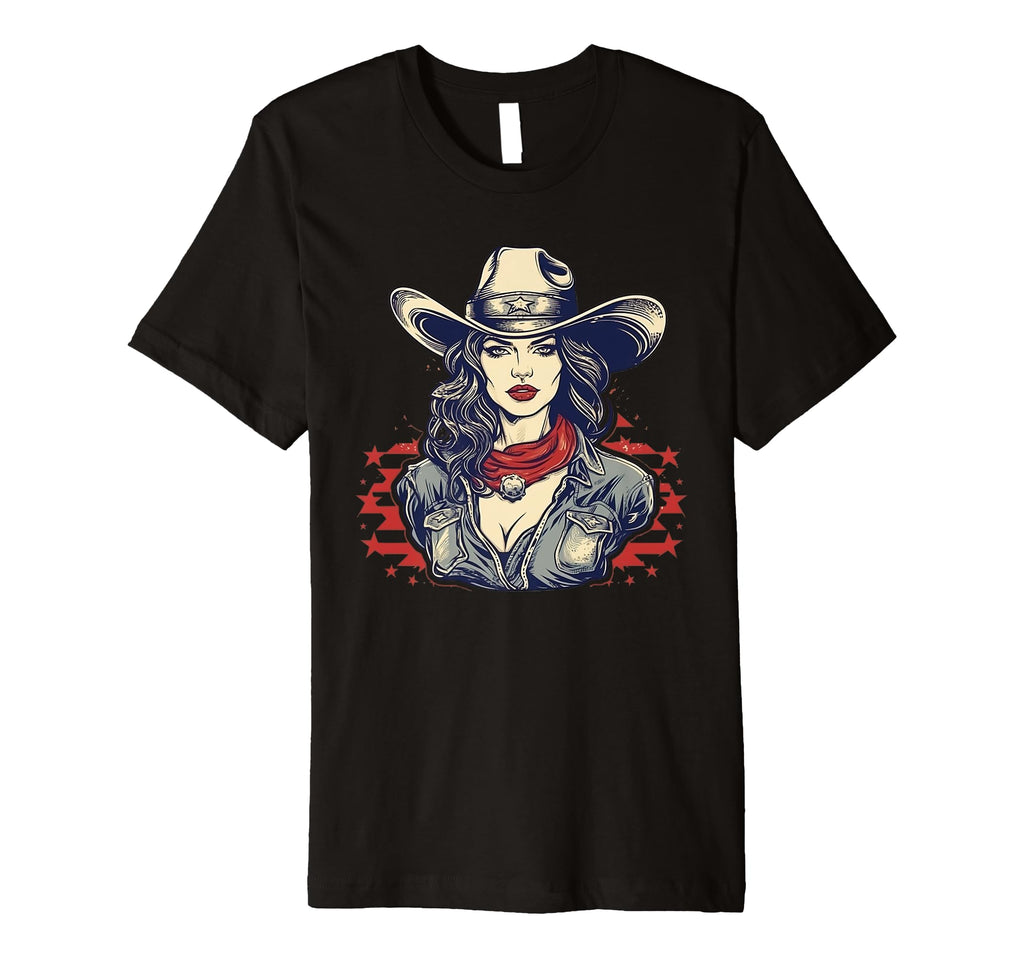 Cowgirl Cowboy Patriotic Cow And Farm T-Shirt - Streetwear Style Unisex - T-Shirt, Sweatshirt, Hoodie