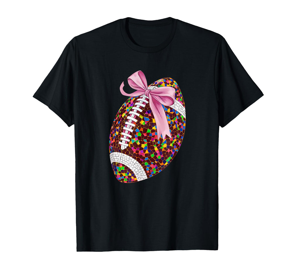 Womens Moms Coquette Bow Football Lover T-Shirt - Aesthetic Graphic Unisex - T-Shirt, Sweatshirt, Hoodie