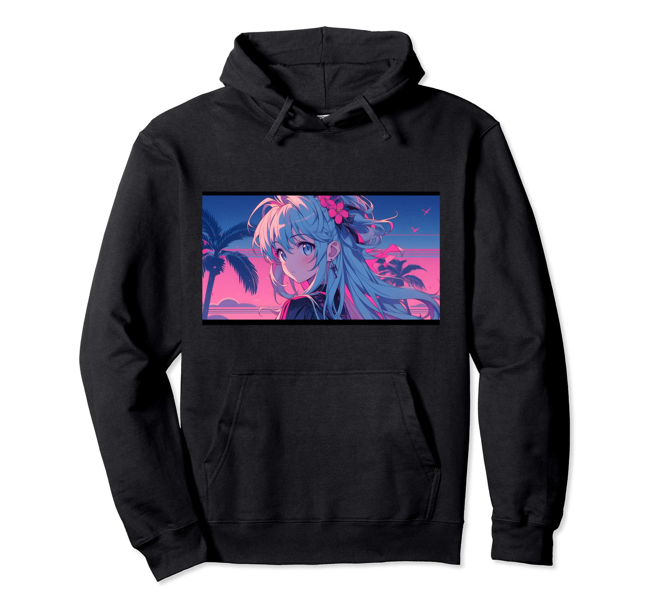 90S Anime Aesthetic Lofi Hoodie - Casual Everyday Wear for Adults - T-Shirt, Sweatshirt, Hoodie