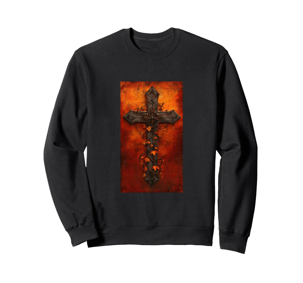 Gothic Cross Grunge Aesthetic Y2K Sweatshirt - Unique Graphic for Adults - T-Shirt, Sweatshirt, Hoodie