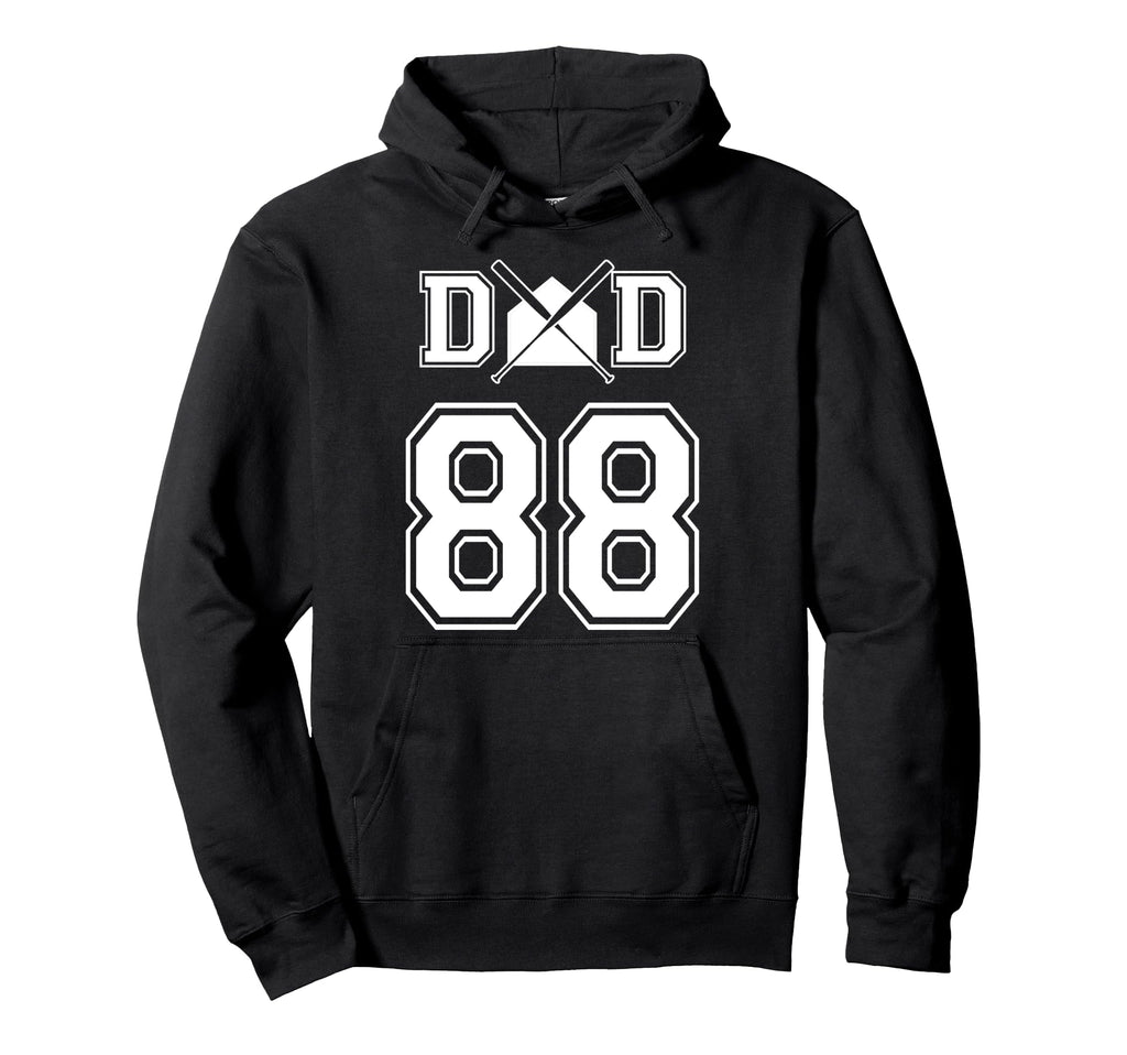 Number 88 Players Biggest Fan Baseball Hoodie - Novelty Apparel for Adults - T-Shirt, Sweatshirt, Hoodie