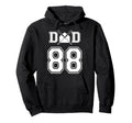Number 88 Players Biggest Fan Baseball Hoodie - Novelty Apparel for Adults - T-Shirt, Sweatshirt, Hoodie