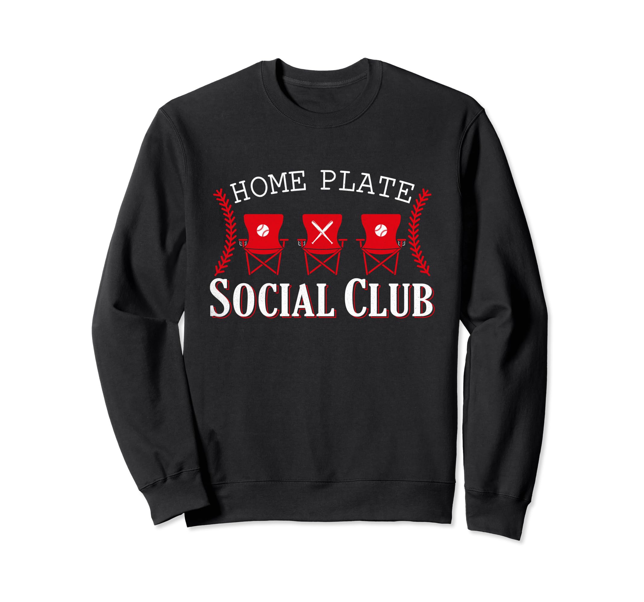 Home Plate Social Club Softball Sweatshirt - Aesthetic Graphic for Adults - T-Shirt, Sweatshirt, Hoodie