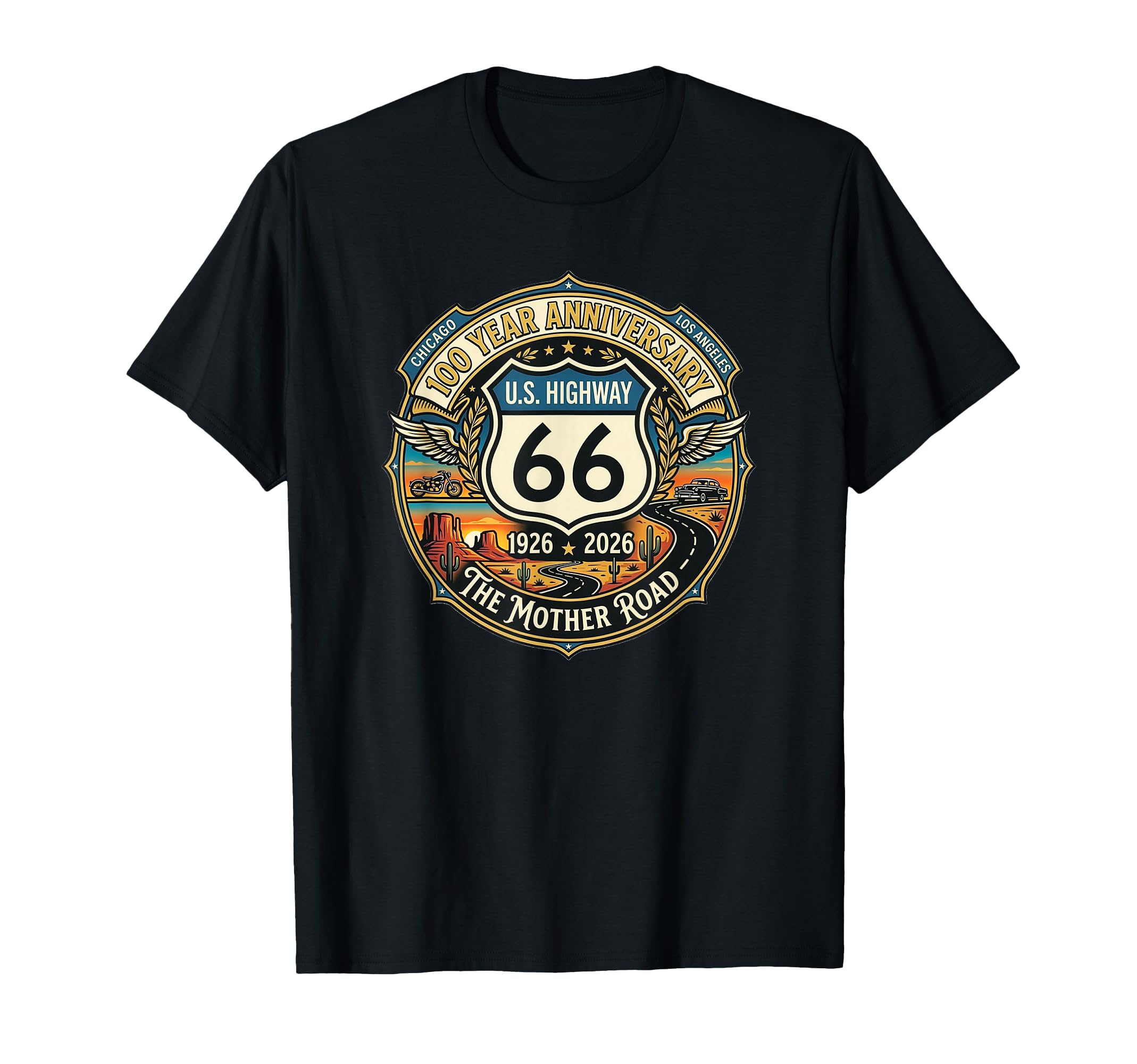 Highway 66 100 Year Centennial T-Shirt - Novelty Apparel Unisex - T-Shirt, Sweatshirt, Hoodie