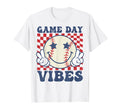 Game Day Vibes Baseball Groovy Baseball T-Shirt - Graphic Print Unisex - T-Shirt, Sweatshirt, Hoodie