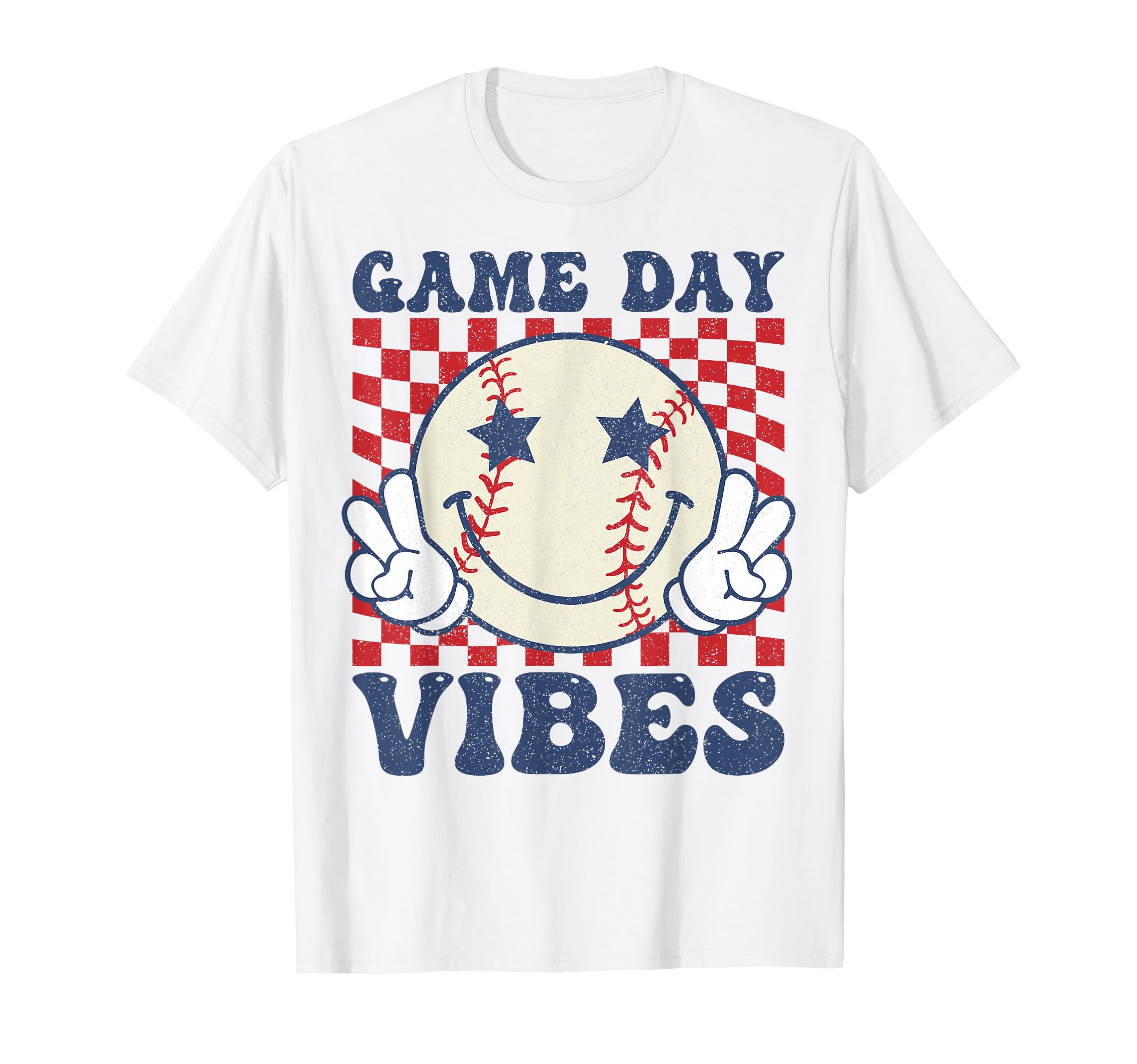 Game Day Vibes Baseball Groovy Baseball T-Shirt - Graphic Print Unisex - T-Shirt, Sweatshirt, Hoodie