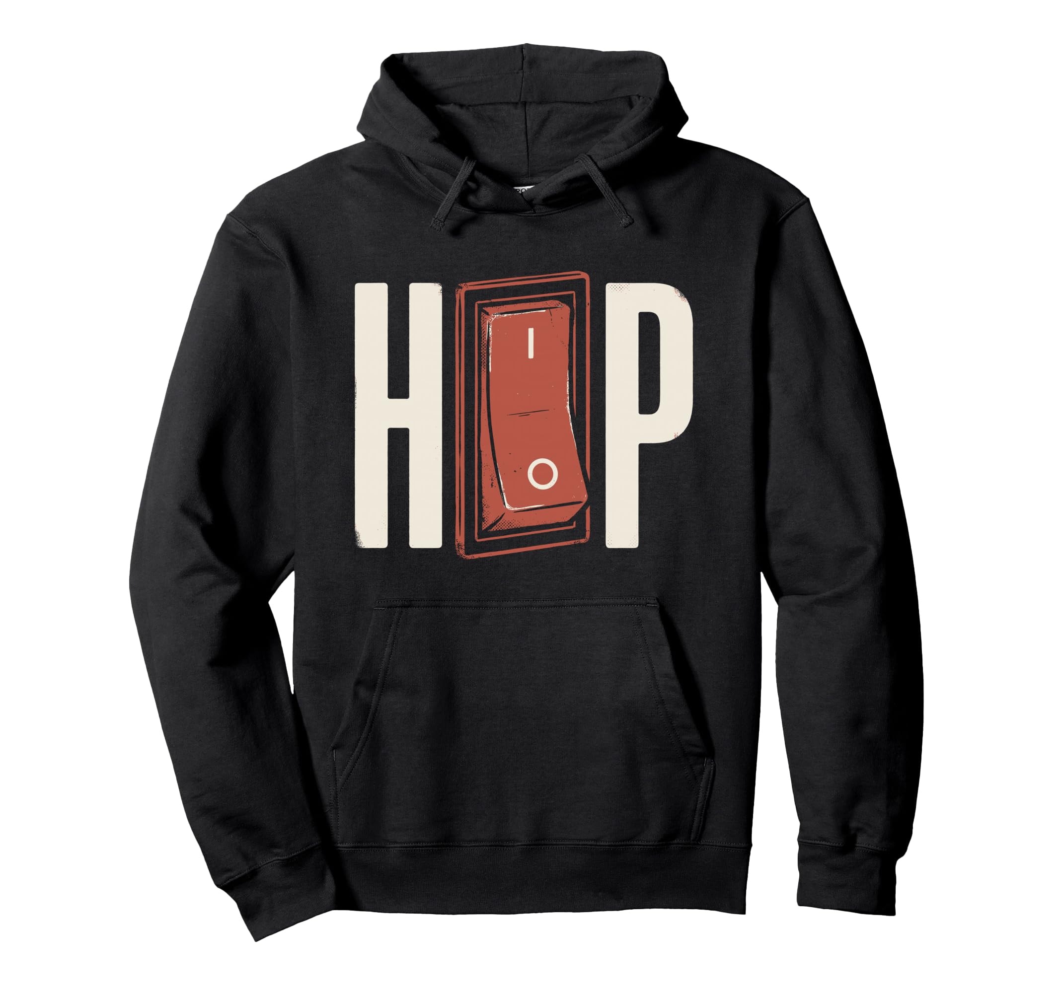 Hip Hop Light Switch Funny Old School Hoodie - Casual Everyday Wear Unisex - T-Shirt, Sweatshirt, Hoodie