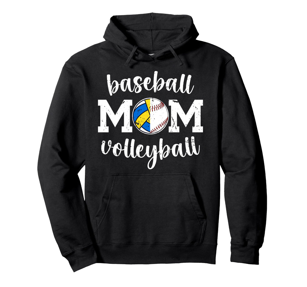 Baseball Volleyball Mom Ballers Hoodie - Streetwear Style Unisex - T-Shirt, Sweatshirt, Hoodie