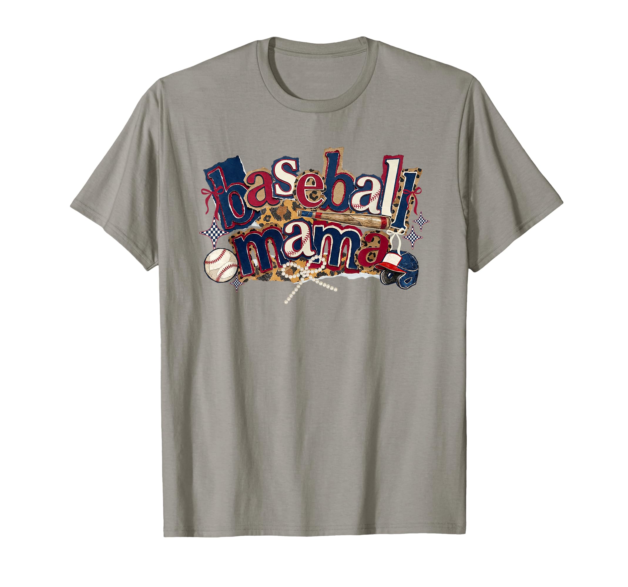 Baseball Mama Leopard Coquette Bow T-Shirt - Trendy Graphic for Adults - T-Shirt, Sweatshirt, Hoodie