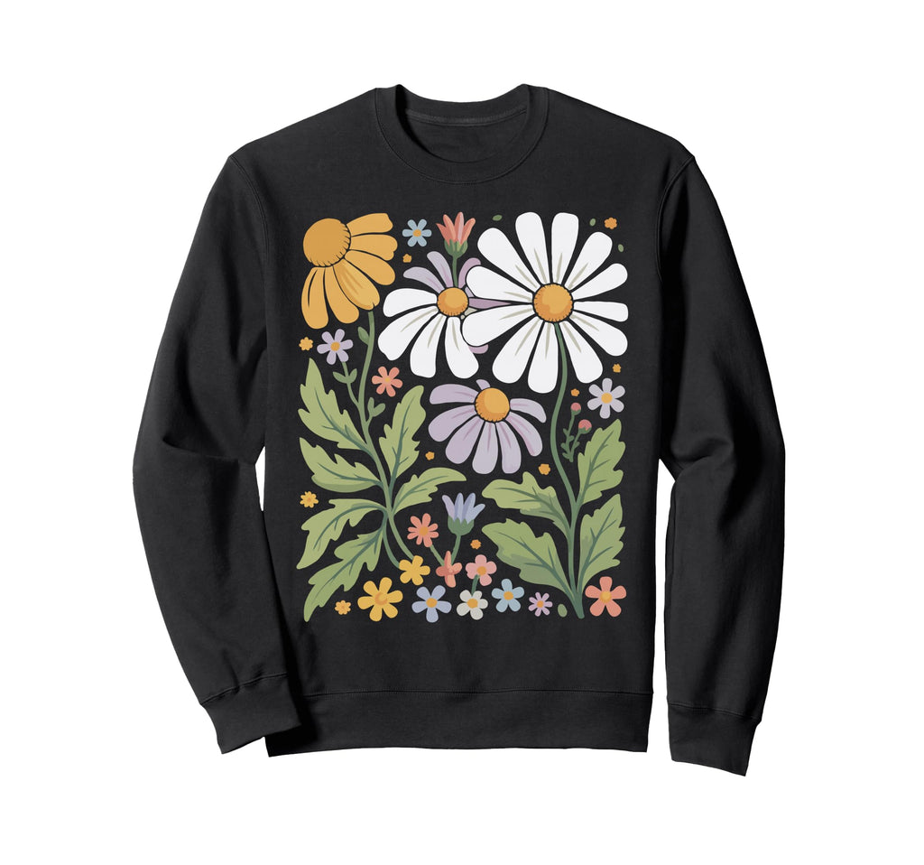 Wildflowers Flowers Pattern Summer Sweatshirt - Fun Novelty Design Unisex - T-Shirt, Sweatshirt, Hoodie