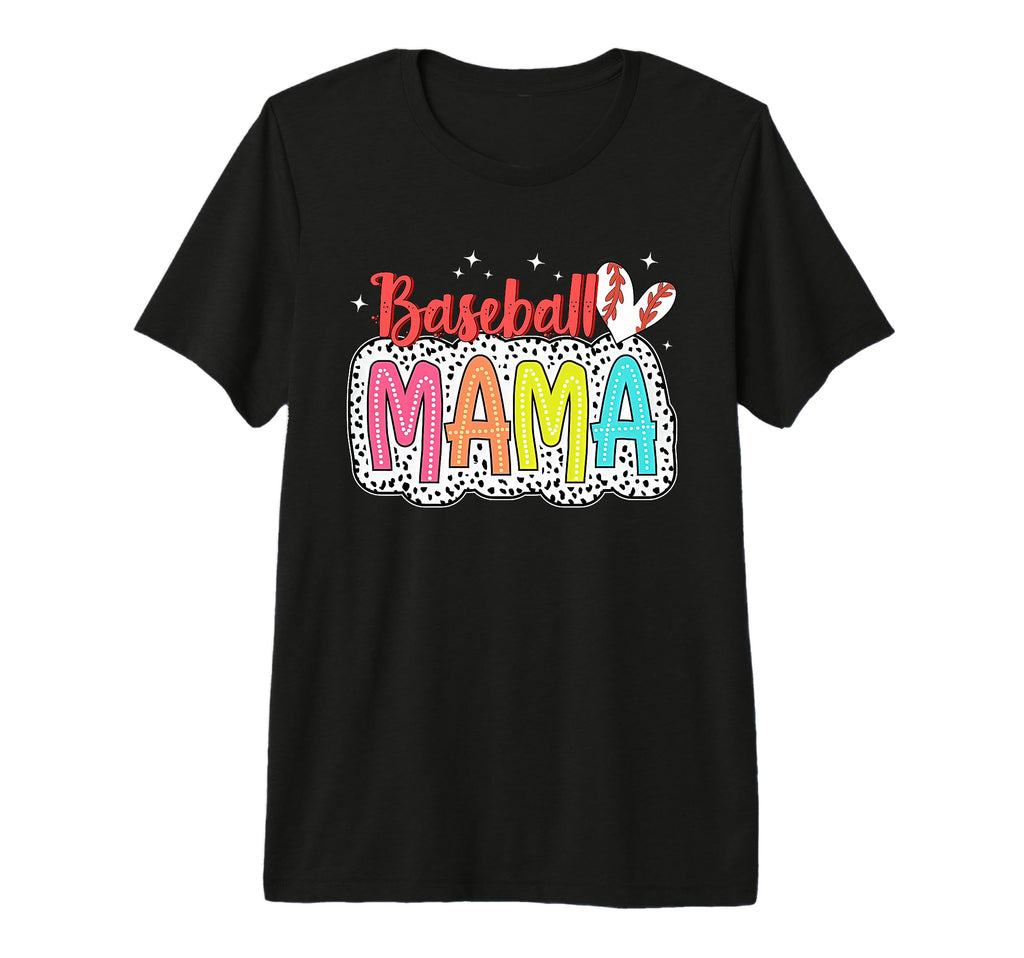 Baseball Mama Dalmatian Dots Sport T-Shirt - Aesthetic Graphic for Adults - T-Shirt, Sweatshirt, Hoodie