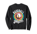 Baseball Mama Tie Dye Colorful Sweatshirt - Casual Everyday Wear for Adults - T-Shirt, Sweatshirt, Hoodie