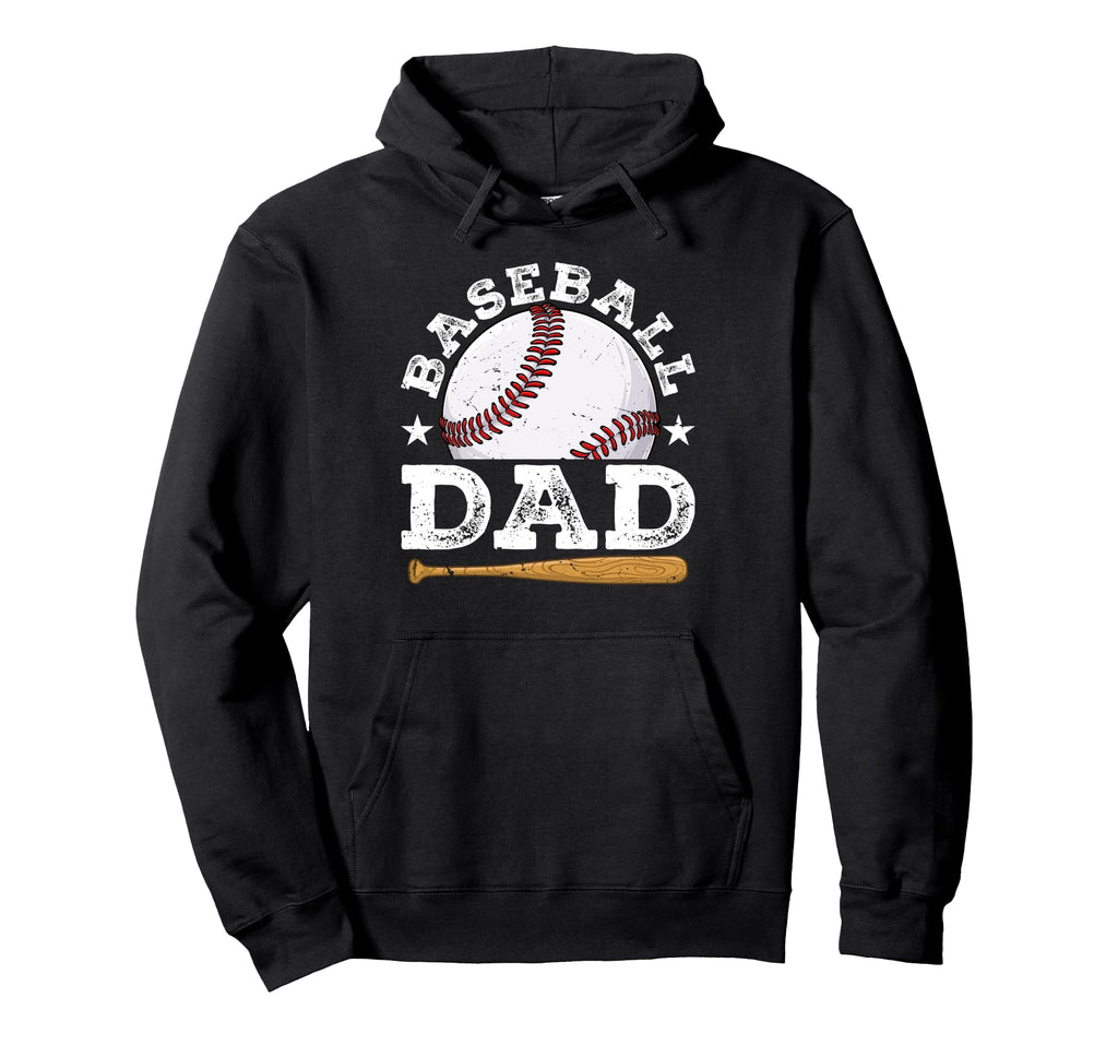 Baseball Dad Daddy Father Happy Fathers Hoodie - Unique Graphic Men Women - T-Shirt, Sweatshirt, Hoodie