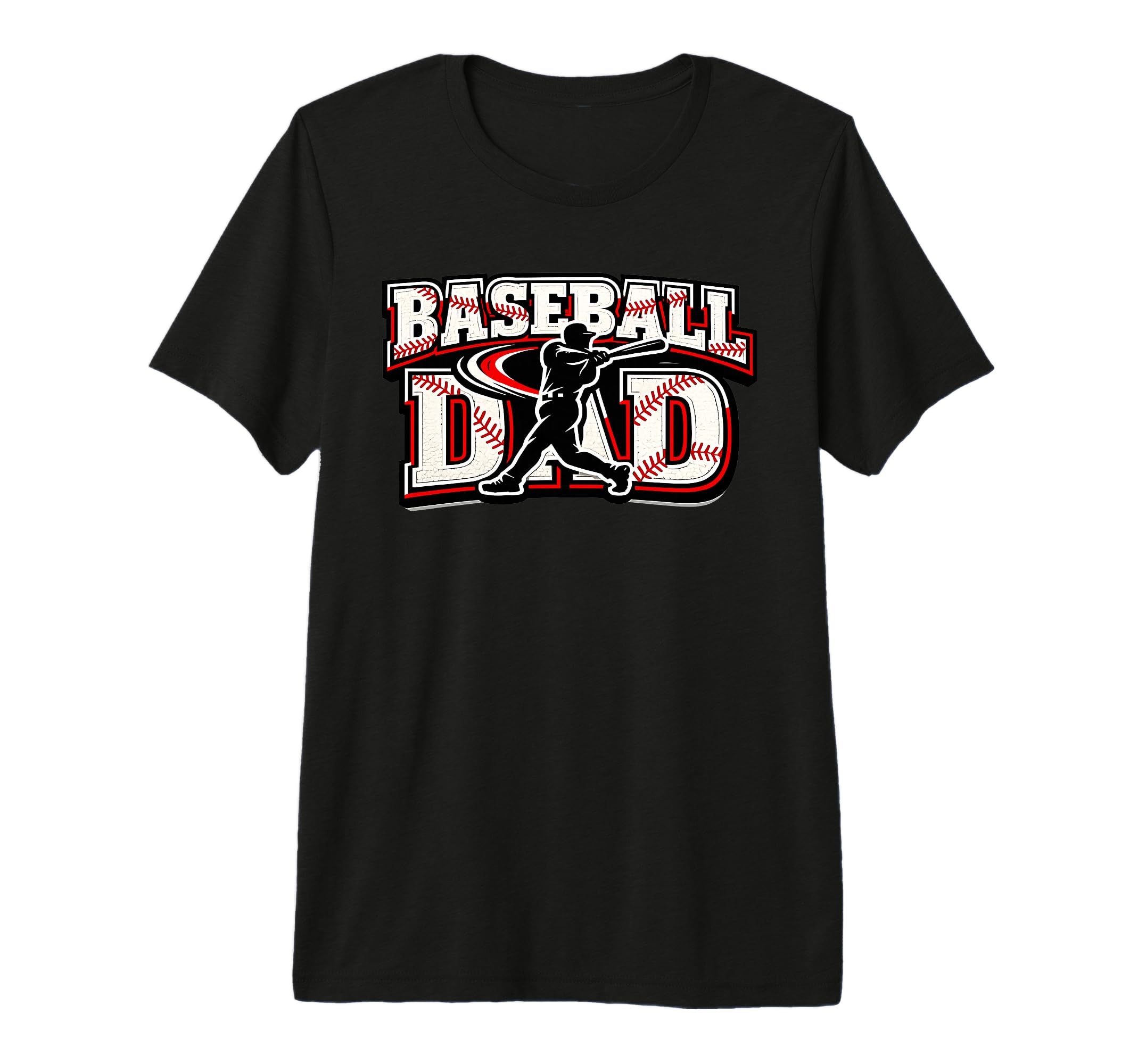 Baseball Dad Game Day Varsity Tri T-Shirt - Fun Novelty Design for Adults - T-Shirt, Sweatshirt, Hoodie