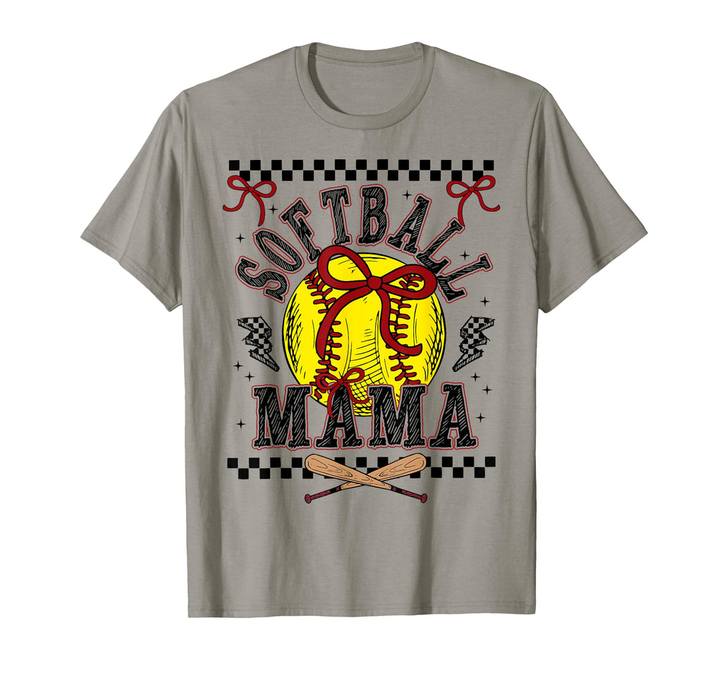 Softball Mama Groovy Softball Mom Mother T-Shirt - Custom Art Print Unisex - T-Shirt, Sweatshirt, Hoodie