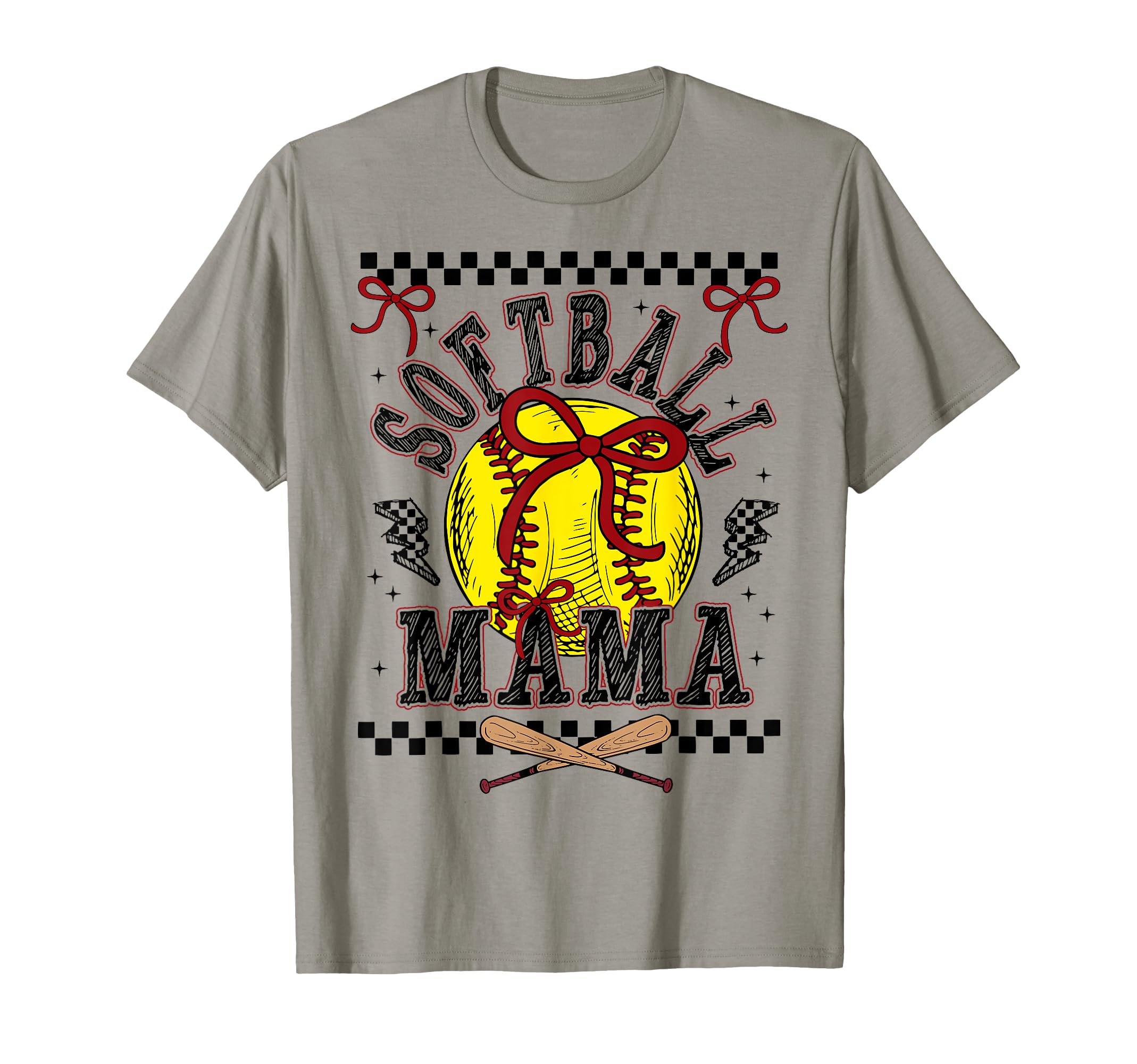 Softball Mama Groovy Softball Mom Mother T-Shirt - Custom Art Print Unisex - T-Shirt, Sweatshirt, Hoodie