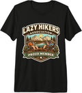 Lazy Hikers Association Proud Members Funny Merch - Adult & Kids T-Shirts, Sweatshirts & Hoodies apparel design preview 1