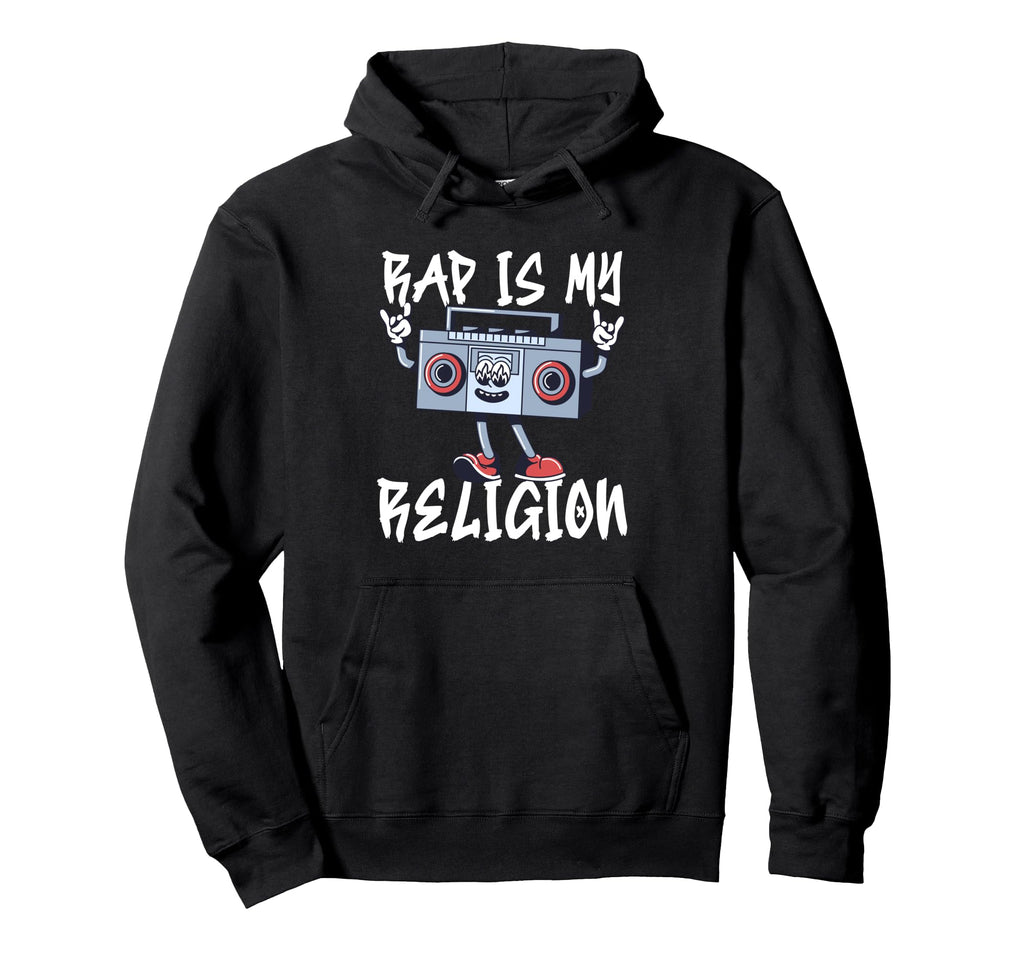 Hip Hop Rap Is My Religion Boombox Hoodie - Custom Art Print Unisex - T-Shirt, Sweatshirt, Hoodie