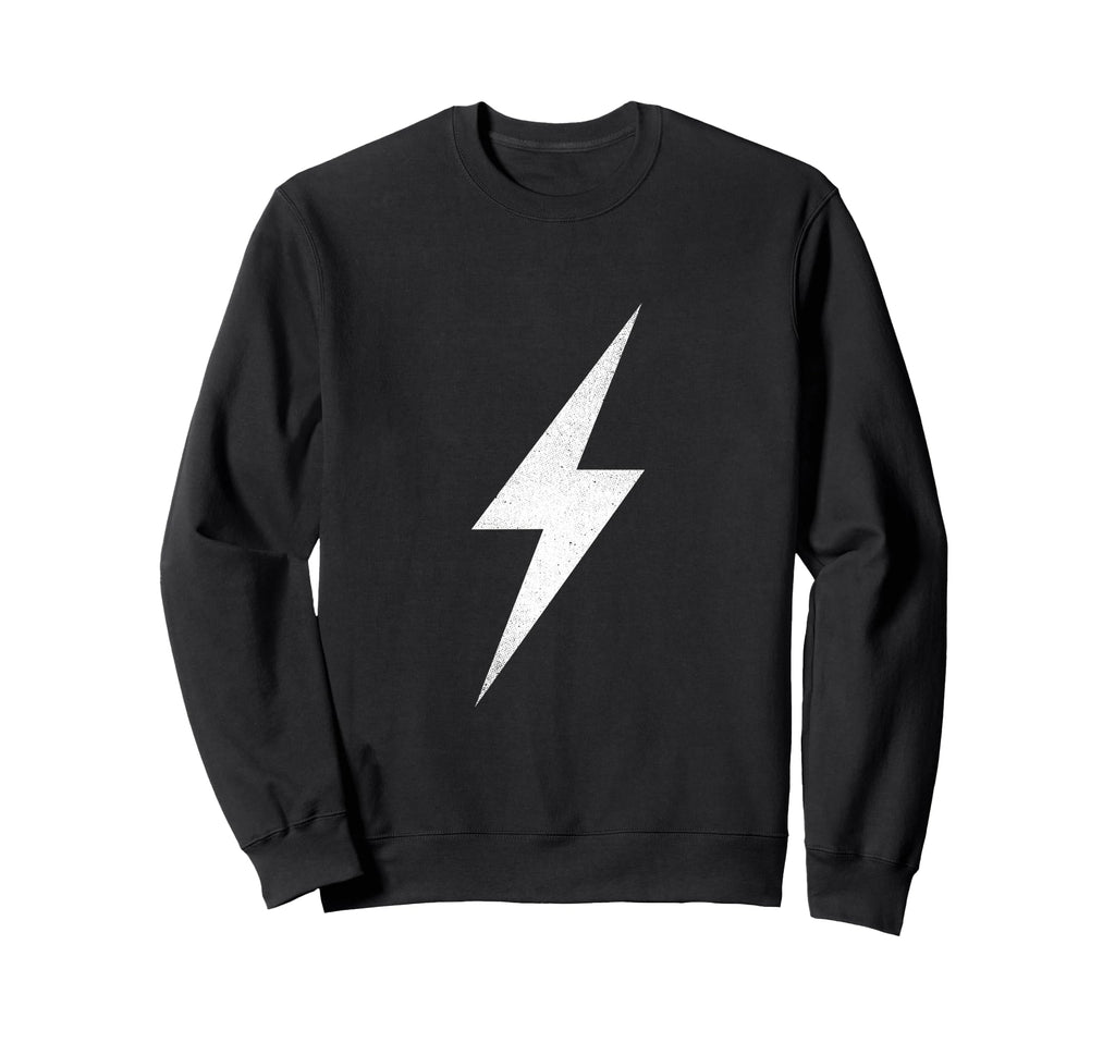 Lightning White Stylish Sweatshirt - Minimalist Print for Adults - T-Shirt, Sweatshirt, Hoodie