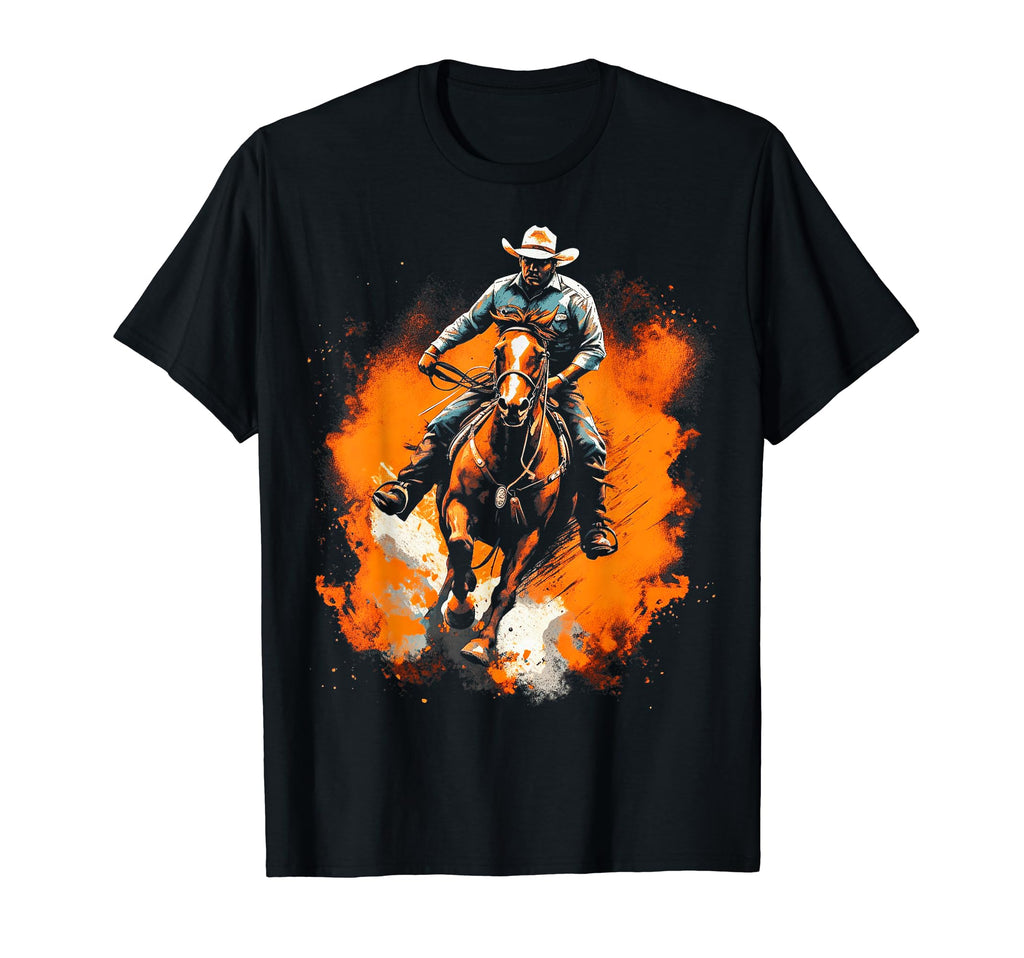 Cowboy Rodeo Horse Riding Usa Cowboy T-Shirt - Minimalist Print Unisex - T-Shirt, Sweatshirt, Hoodie