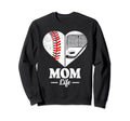 Mom Life Heart Funny Baseball Sweatshirt - Fun Novelty Design Unisex - T-Shirt, Sweatshirt, Hoodie
