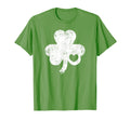 Distressed Shamrock Clover Heart St T-Shirt - Graphic Print for Adults - T-Shirt, Sweatshirt, Hoodie