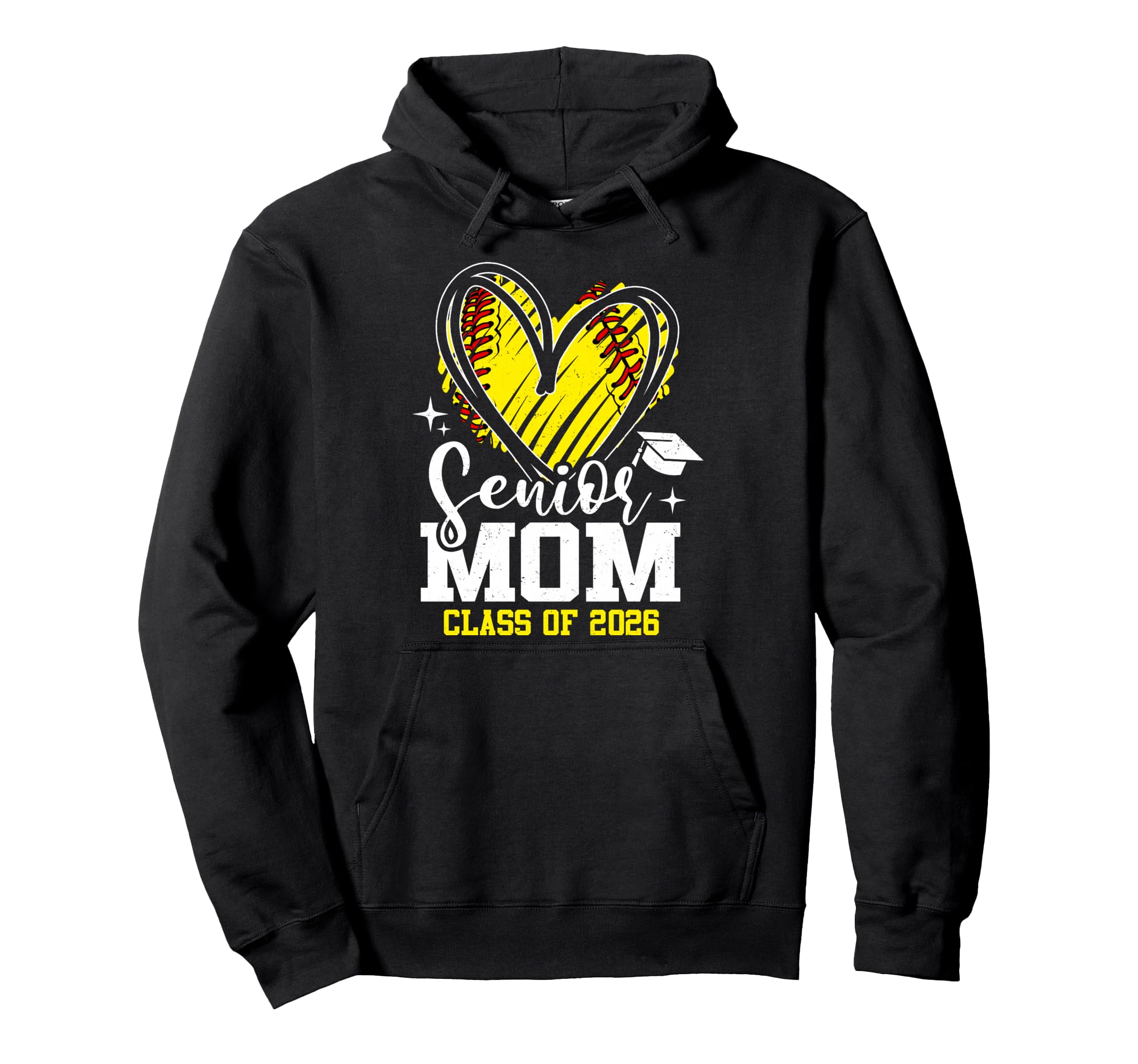 Proud Senior Mom Class 2026 Softball Hoodie - Streetwear Style Men Women - T-Shirt, Sweatshirt, Hoodie
