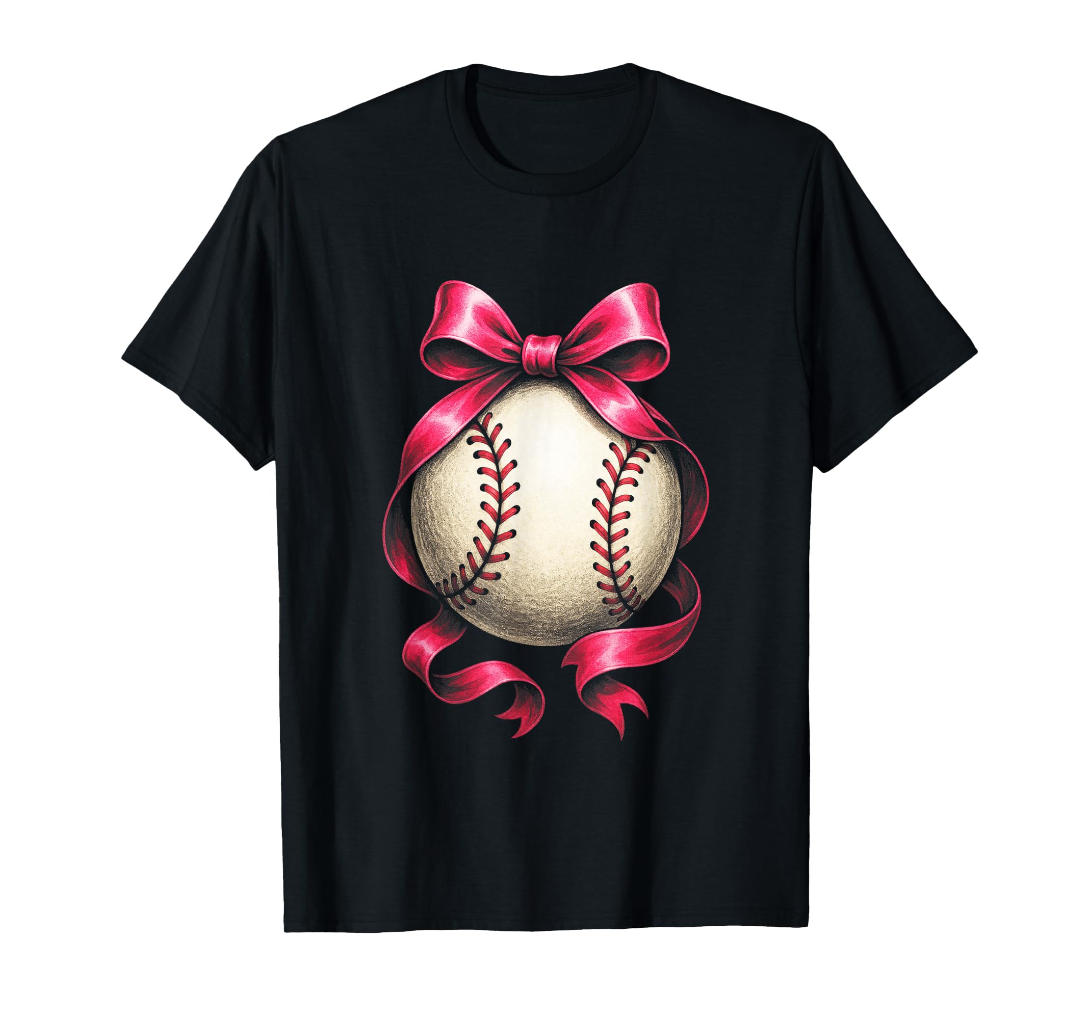 Baseball Mama Sport Bow Fun T-Shirt - Casual Everyday Wear for Adults - T-Shirt, Sweatshirt, Hoodie
