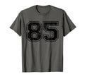 Number 85 Varsity Distressed Sport Team T-Shirt - Streetwear Style Unisex - T-Shirt, Sweatshirt, Hoodie