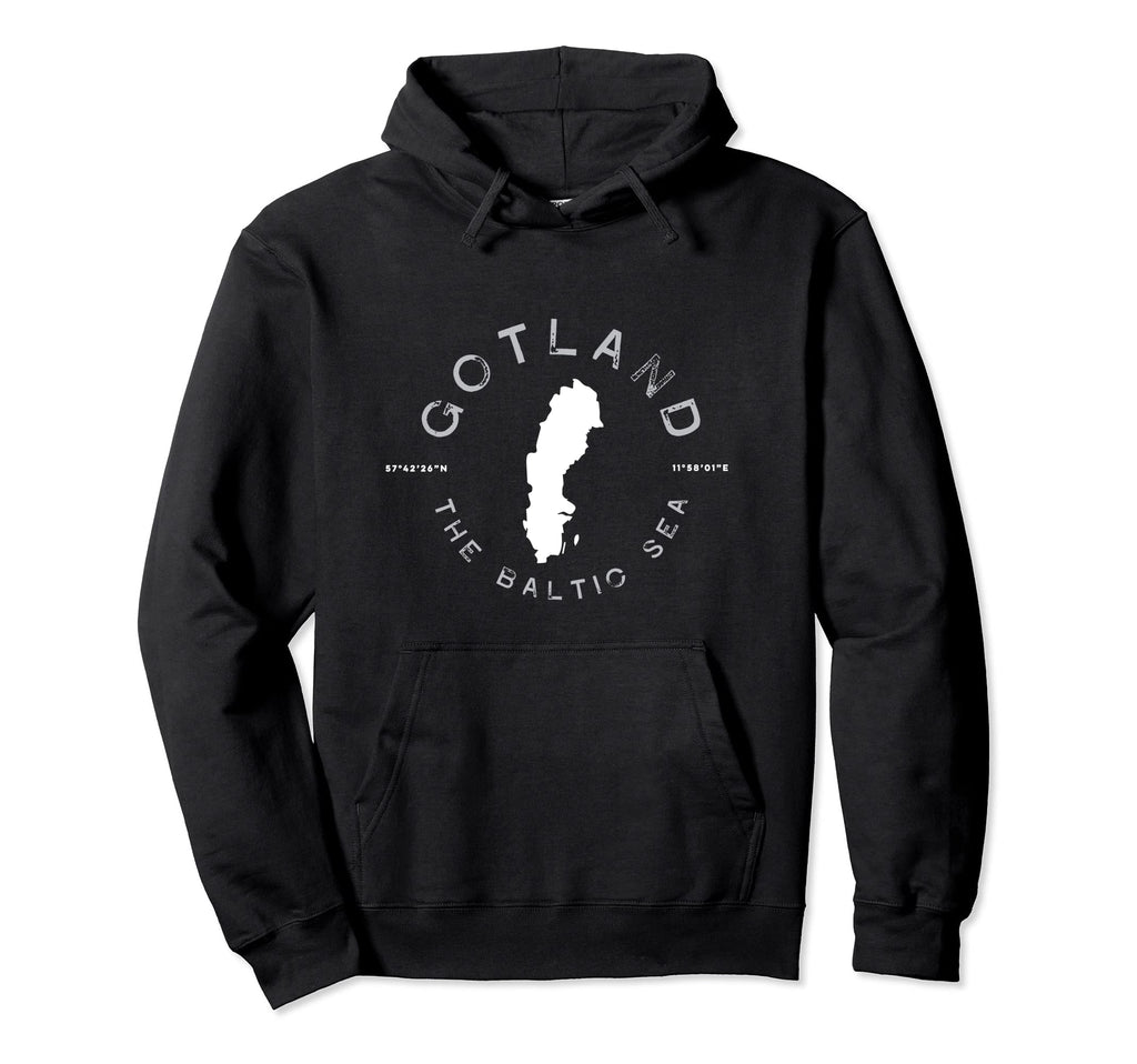 Gotland Sweden Distressed Hoodie - Unique Graphic for Adults - T-Shirt, Sweatshirt, Hoodie