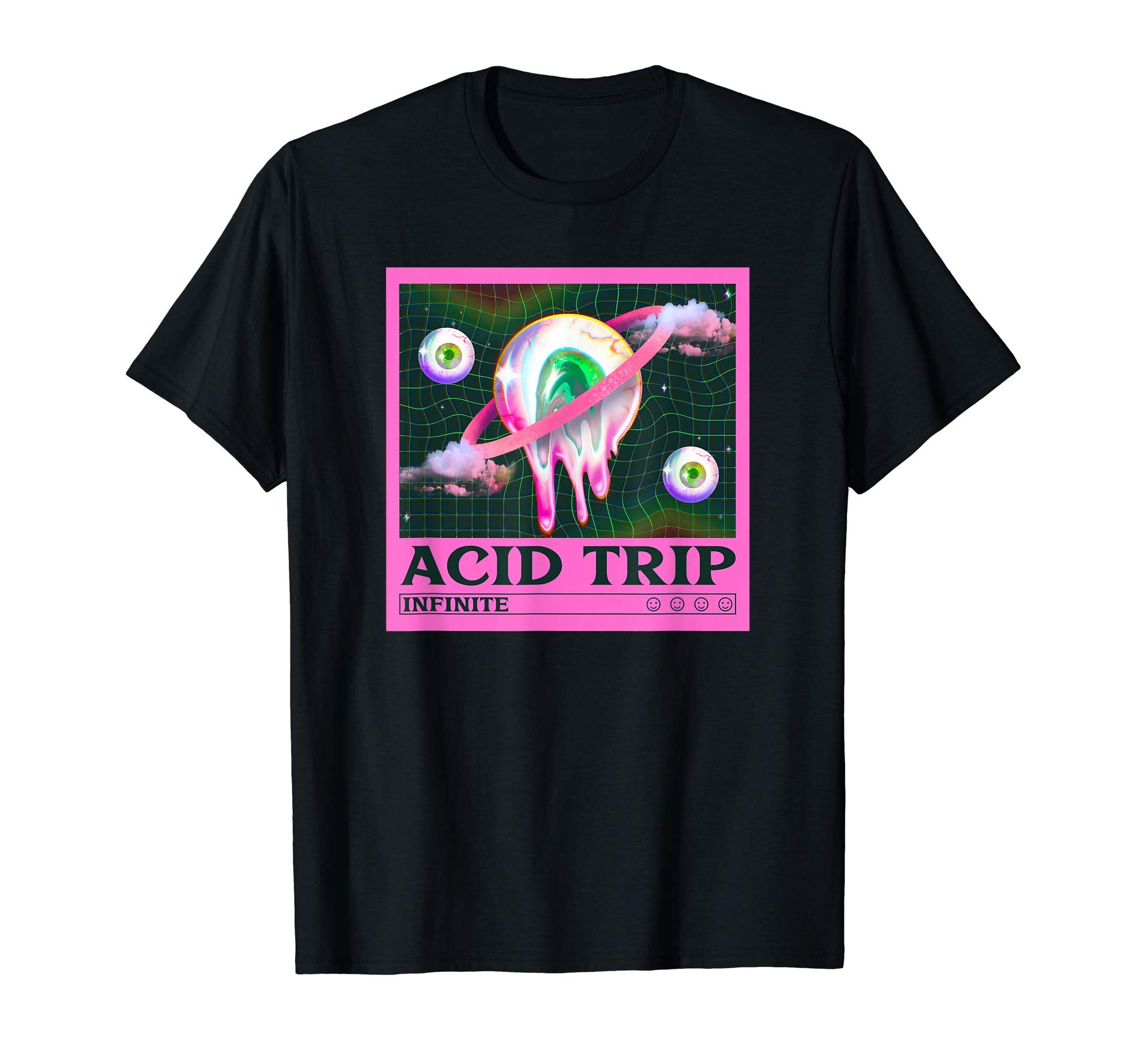 Acid Trip Drip Eye Saturn Vaporwave T-Shirt - Minimalist Print Unisex - T-Shirt, Sweatshirt, Hoodie