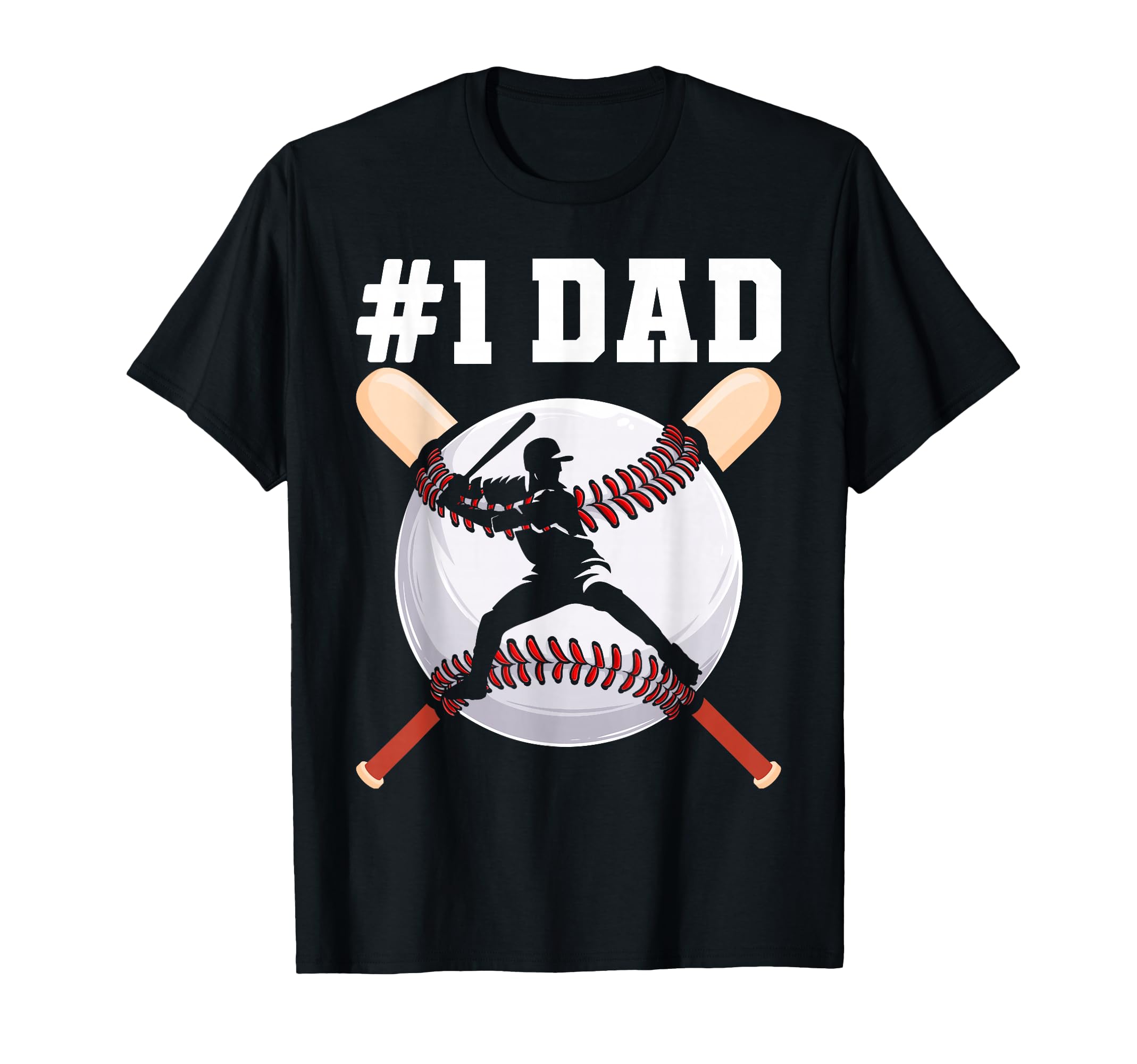 Dad First Best Baseball Coach Fathers T-Shirt - Fun Novelty Design Unisex - T-Shirt, Sweatshirt, Hoodie