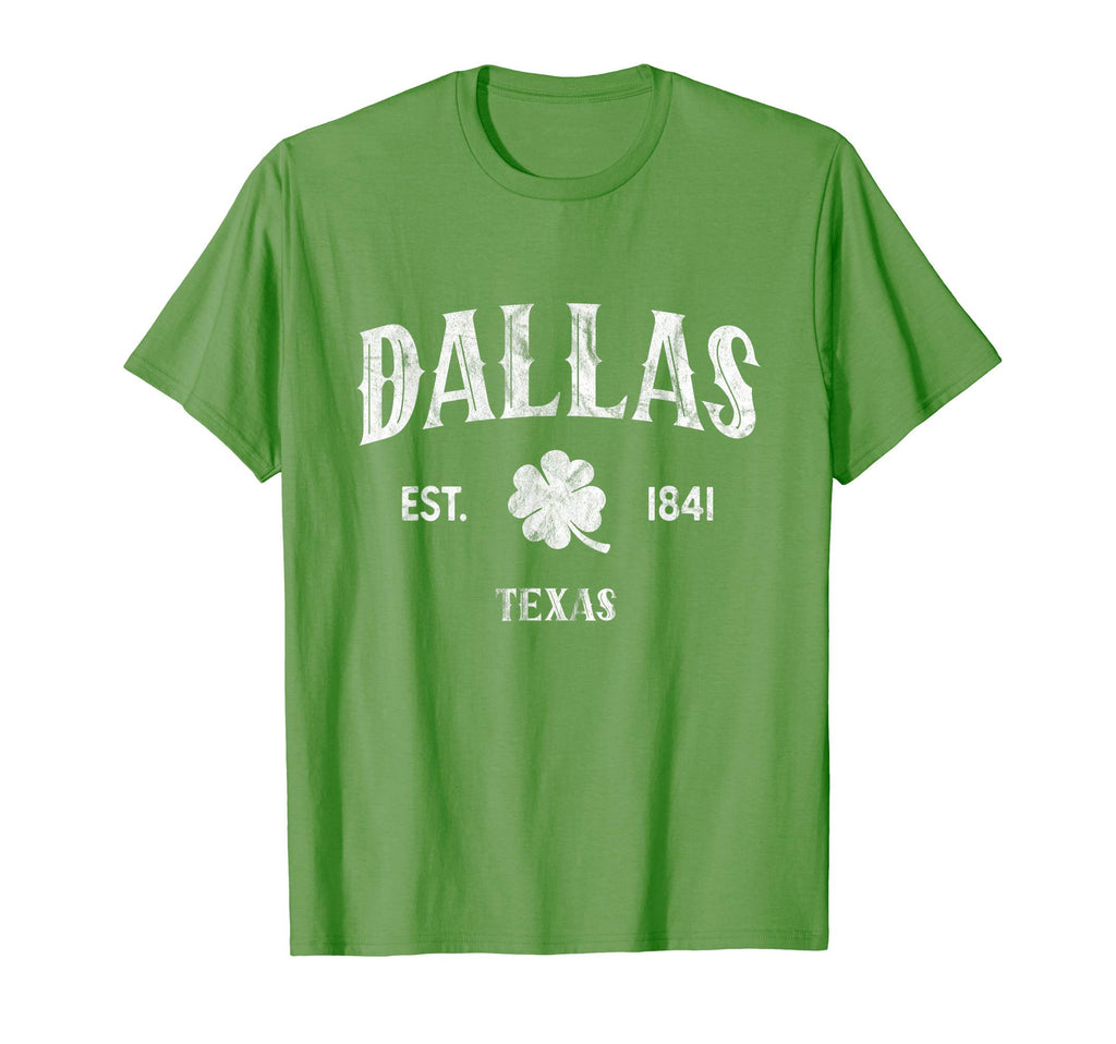 Dallas Texas Varsity Shamrock St T-Shirt - Aesthetic Graphic for Adults - T-Shirt, Sweatshirt, Hoodie