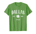 Dallas Texas Varsity Shamrock St T-Shirt - Aesthetic Graphic for Adults - T-Shirt, Sweatshirt, Hoodie
