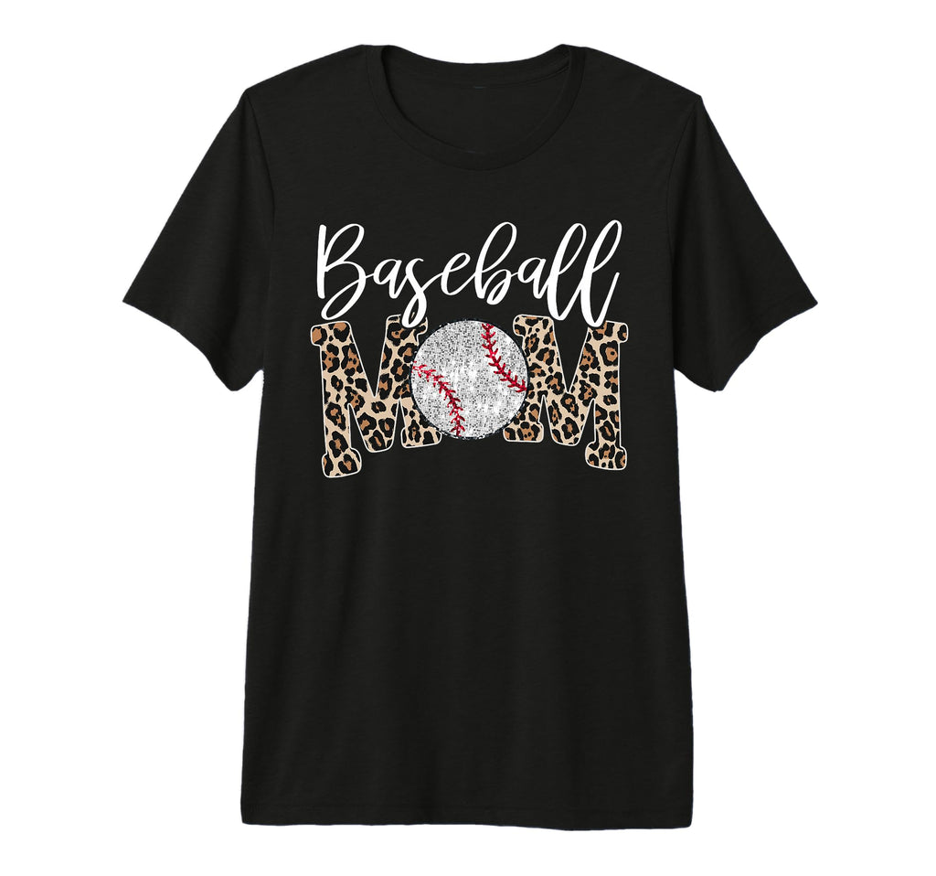 Leopard Baseball Mom Matching T-Shirt - Casual Everyday Wear for Adults - T-Shirt, Sweatshirt, Hoodie