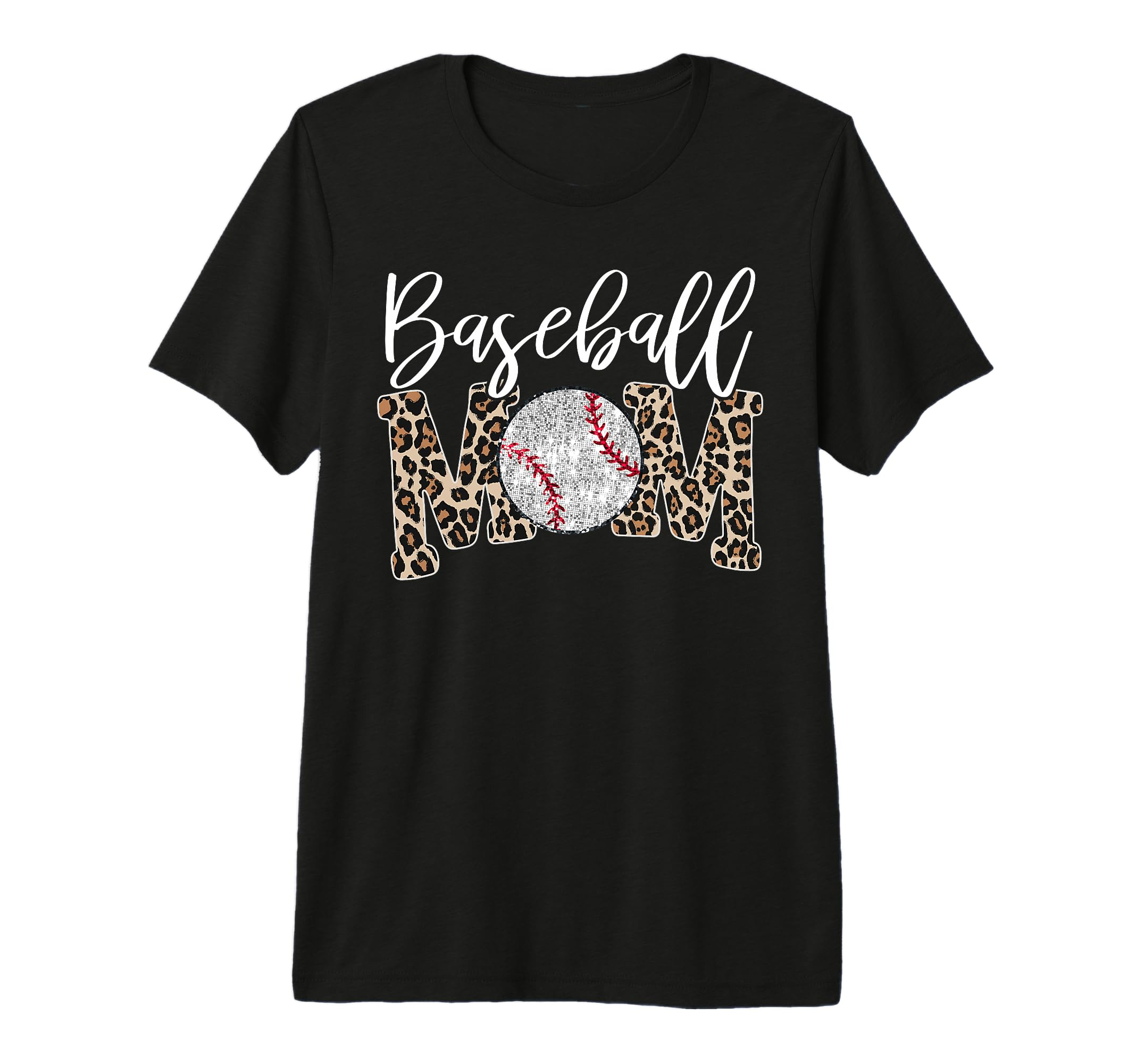 Leopard Baseball Mom Matching T-Shirt - Casual Everyday Wear for Adults - T-Shirt, Sweatshirt, Hoodie