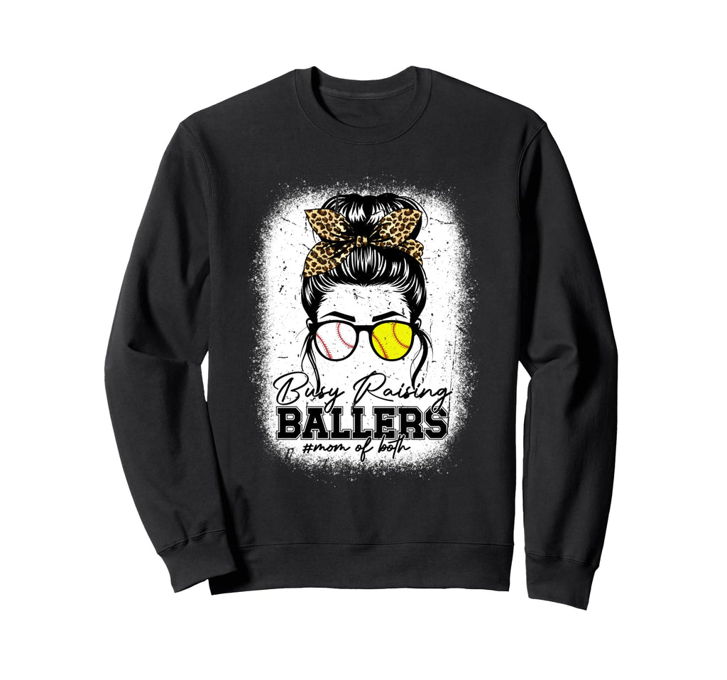 Busy Raising Ballers Baseball Sweatshirt - Unique Graphic for Adults - T-Shirt, Sweatshirt, Hoodie