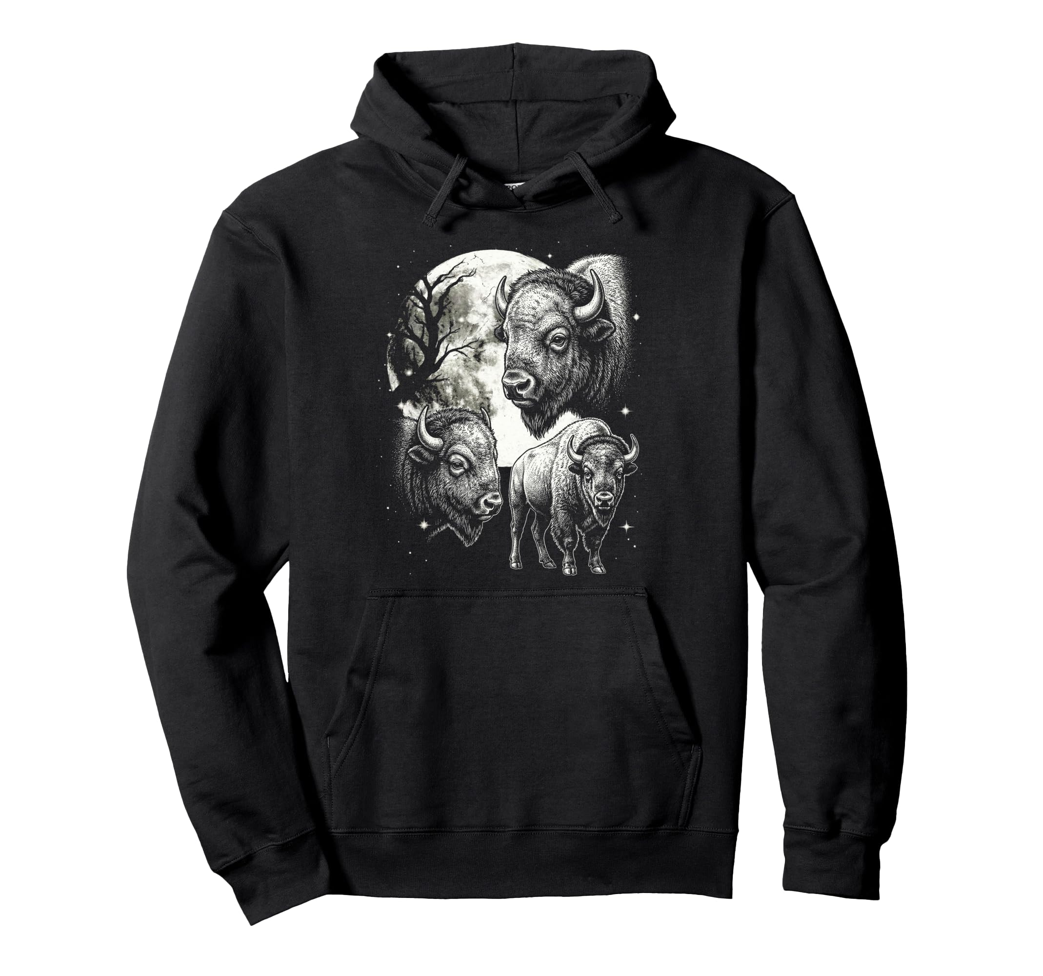 Bison 90S Aesthetic Y2K Buffalo Bison Hoodie - Graphic Print Unisex - T-Shirt, Sweatshirt, Hoodie
