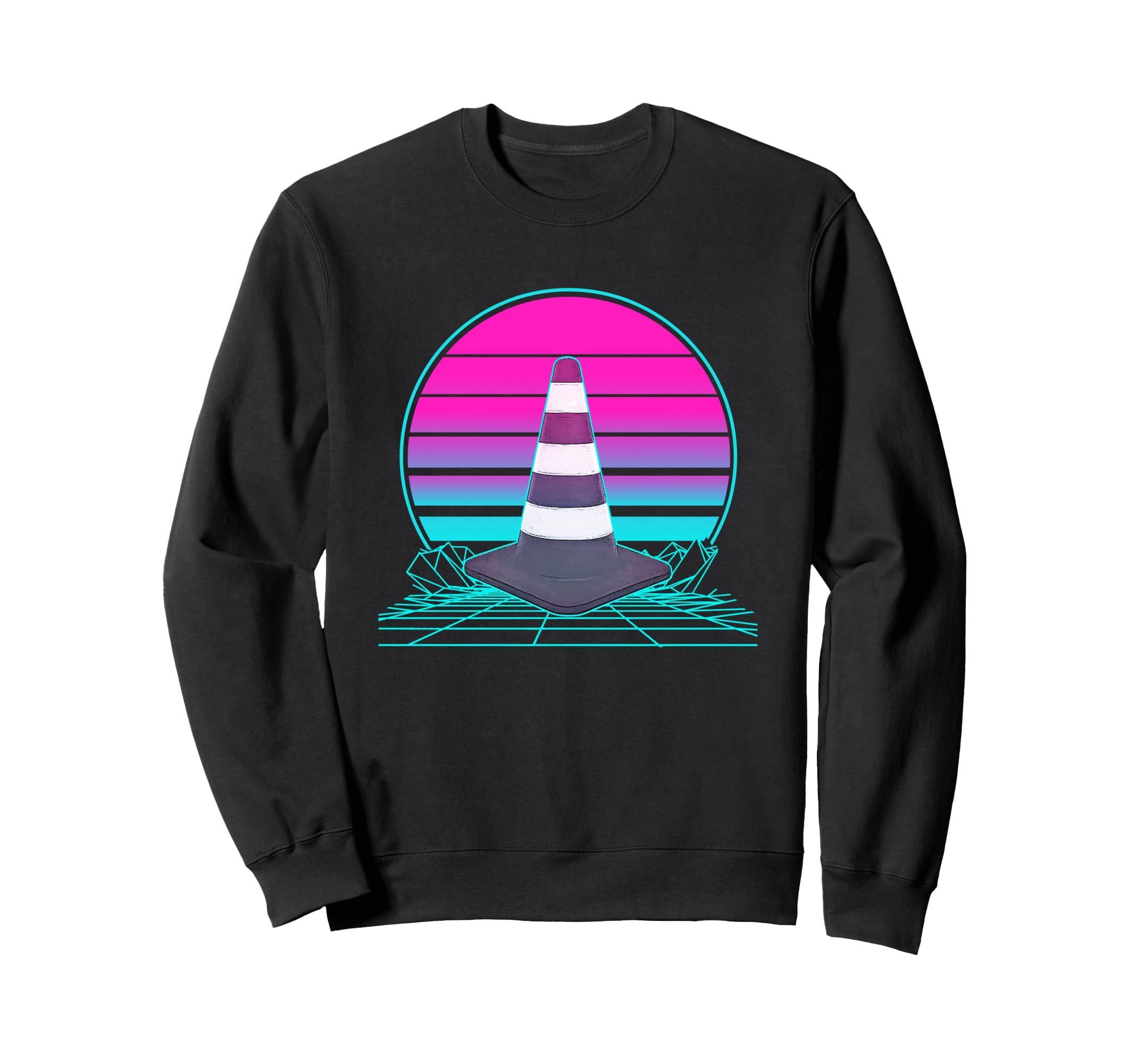 Sunset Traffic Cone Sweatshirt - Streetwear Style Men Women - T-Shirt, Sweatshirt, Hoodie
