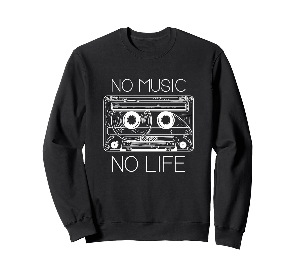 Cassette Tape No Music No Life Line Art T-Shirt - Unique Graphic for Adults - T-Shirt, Sweatshirt, Hoodie