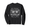 Cassette Tape No Music No Life Line Art T-Shirt - Unique Graphic for Adults - T-Shirt, Sweatshirt, Hoodie