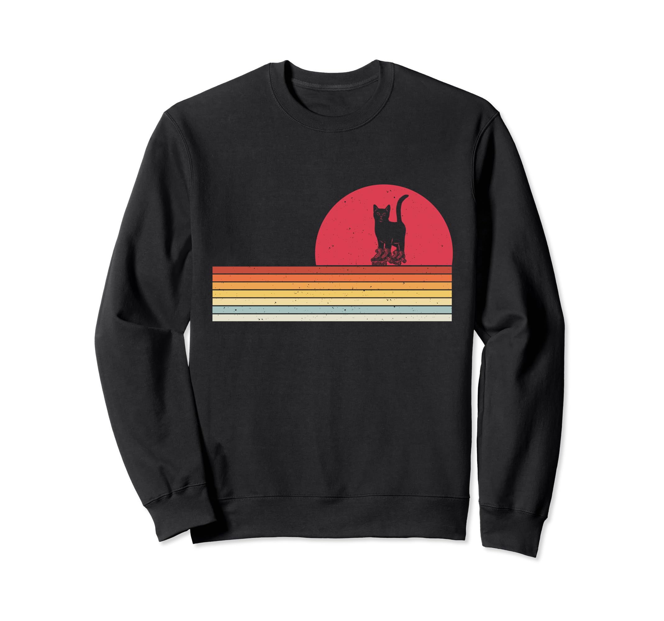 Cat Roller Skates Fun Skating Sweatshirt - Aesthetic Graphic for Adults - T-Shirt, Sweatshirt, Hoodie