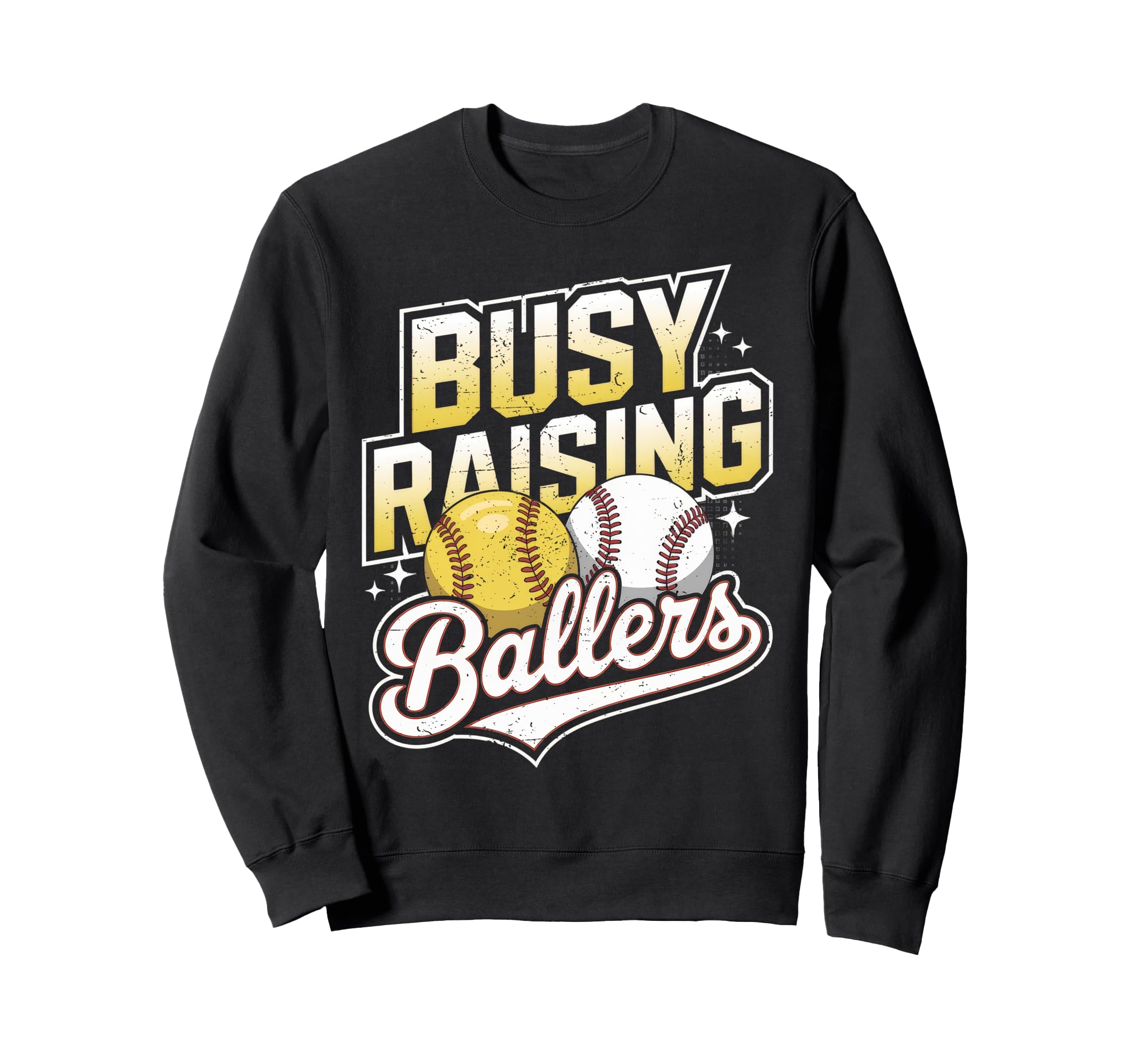 Busy Raising Ballers Softball And Sweatshirt - Custom Art Print Men Women - T-Shirt, Sweatshirt, Hoodie