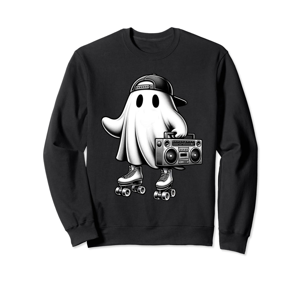 Funny Boo 90S Nostalgic Halloween Sweatshirt - Minimalist Print Men Women - T-Shirt, Sweatshirt, Hoodie