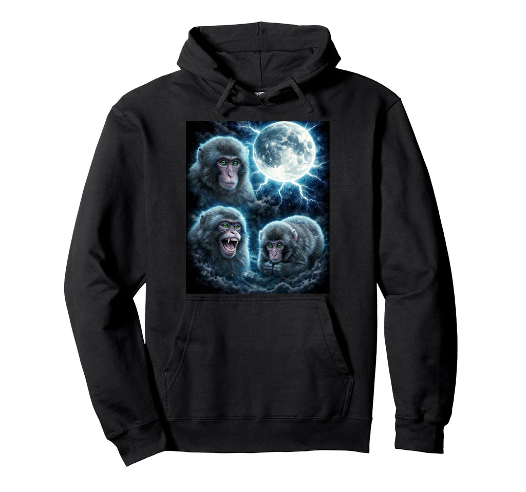 Punch Monkey Moon 90S Punch Team Hoodie - Fun Novelty Design Men Women - T-Shirt, Sweatshirt, Hoodie