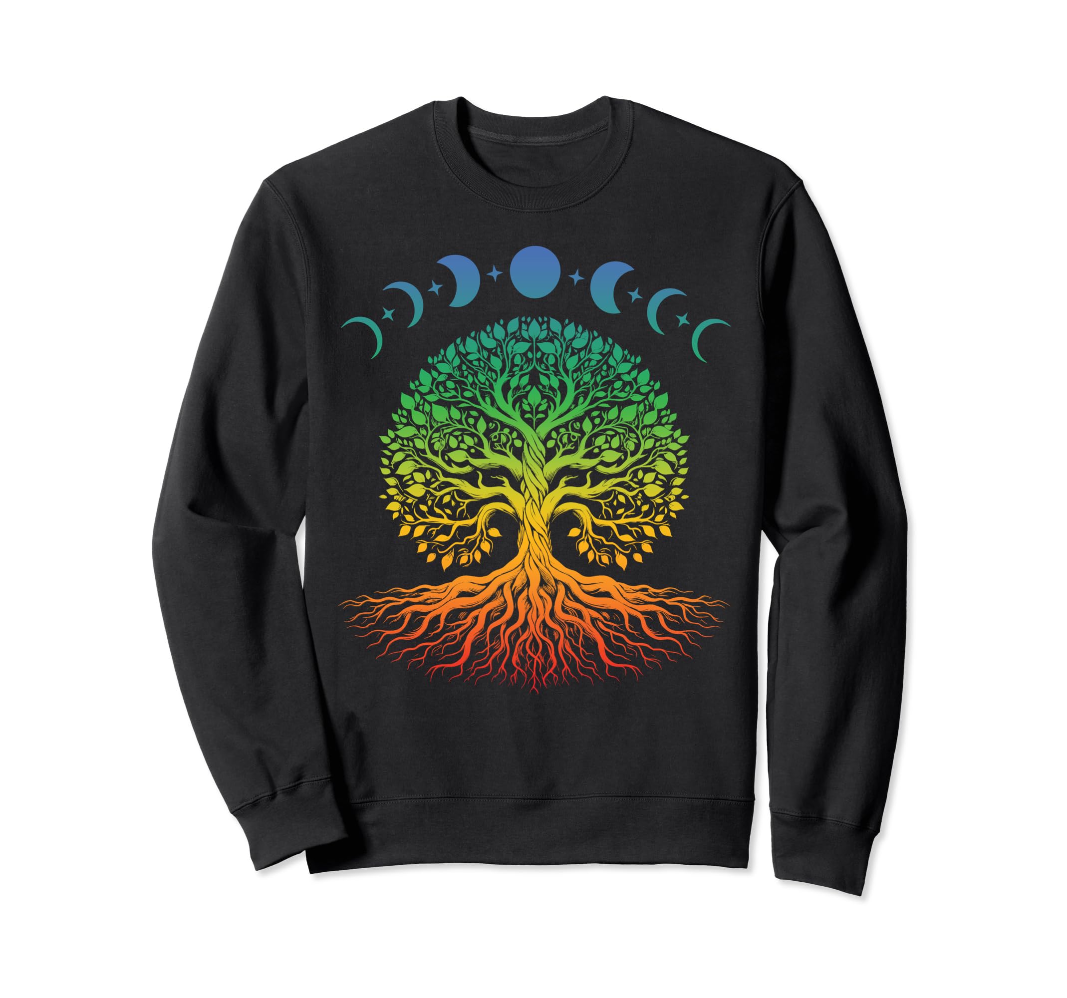 Tree Life Celestial Moon Phase Sweatshirt - Fun Novelty Design Men Women - T-Shirt, Sweatshirt, Hoodie