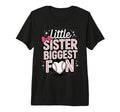 Little Sister Biggest Fan Baseball Tri T-Shirt - Custom Art Print Unisex - T-Shirt, Sweatshirt, Hoodie