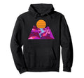 Retrowave Mountain Sun Hoodie - Aesthetic Graphic for Adults - T-Shirt, Sweatshirt, Hoodie