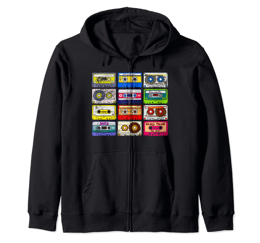Throwback Cassette Tapes 80S To 90S T-Shirt - Custom Art Print for Adults - T-Shirt, Sweatshirt, Hoodie