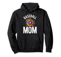 Baseball Mom Usa Flag Hoodie - Minimalist Print Men Women - T-Shirt, Sweatshirt, Hoodie